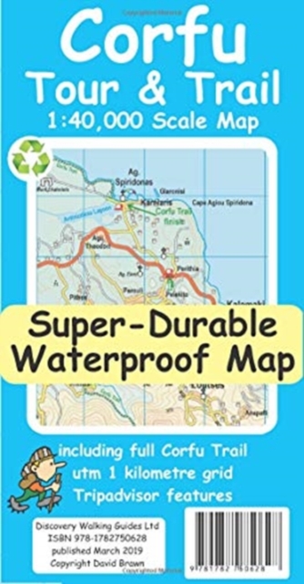 Corfu Tour & Trail Super-Durable Map