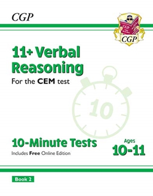 New 11+ CEM 10-Minute Tests: Verbal Reasoning - Ages 10-11 Book 2 (with Online Edition)