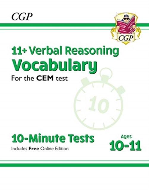 New 11+ CEM 10-Minute Tests: Verbal Reasoning Vocabulary - Ages 10-11 (with Online Edition)