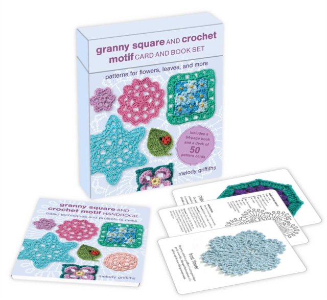 Granny Square and Crochet Motif Card and Book Set: 50 cards and a 64-page book