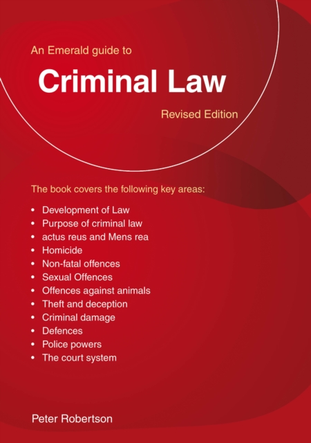Emerald Guide To Criminal Law