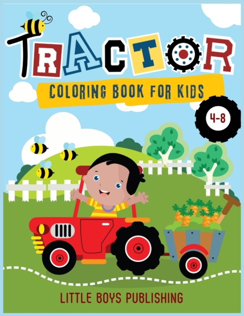 Tractor coloring book for kids 4-8