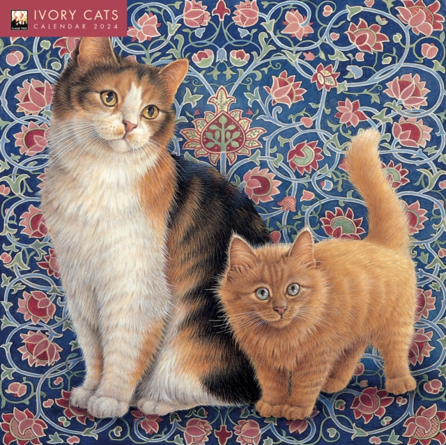 Ivory Cats by Lesley Anne Ivory Wall Calendar 2024 (Art Calendar)