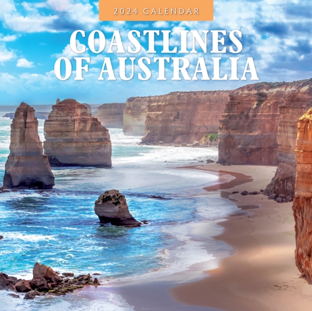 Coastlines of Australia 2024 Square Wall Calendar