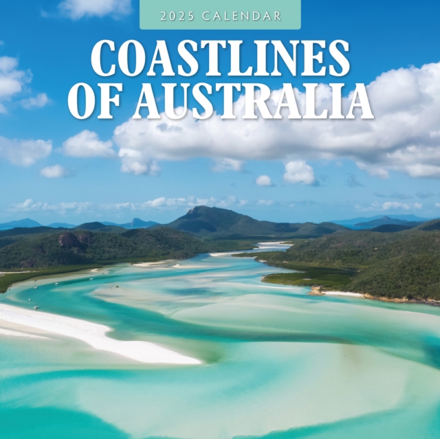 Coastlines of Australia 2025 Square Wall Calendar