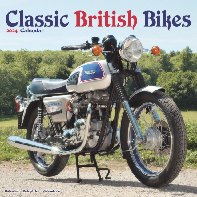 Classic British Bikes Calendar 2024  Square Motorbike Wall Calendar - 16 Month