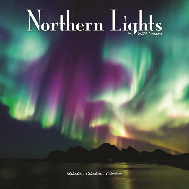 Northern Lights Calendar 2024  Square Travel Wall Calendar - 16 Month