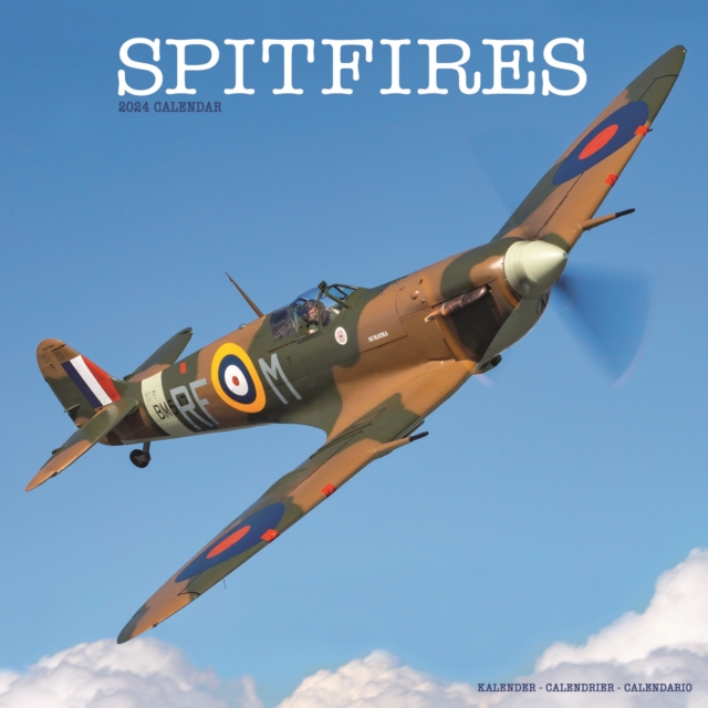 Spitfires Calendar 2024  Square Plane Wall Calendar - 16 Month