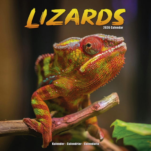 Lizards Calendar 2026 Square Animal Wall Calendar - 16 Month