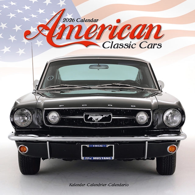 American Classic Cars Calendar 2026 Square Car Wall Calendar - 16 Month