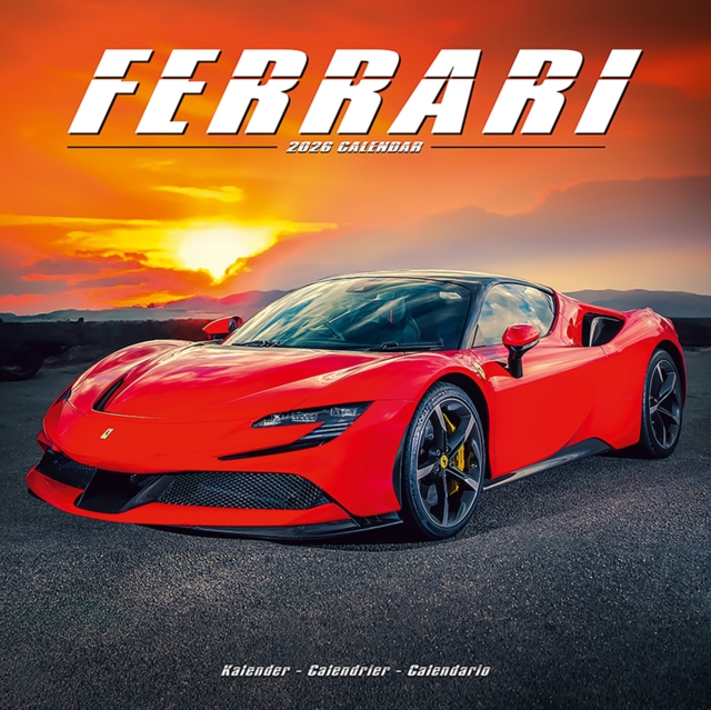 Ferrari Calendar 2026 Square Car Wall Calendar - 16 Month