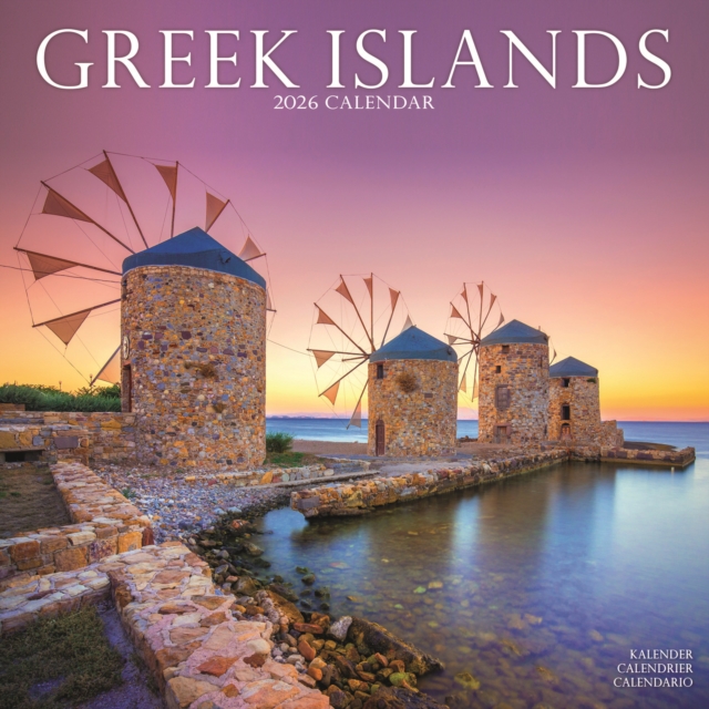 Greek Islands Calendar 2026 Square Travel Wall Calendar - 16 Month