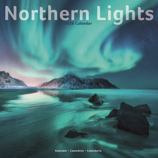 Northern Lights Calendar 2026 Square Travel Wall Calendar - 16 Month