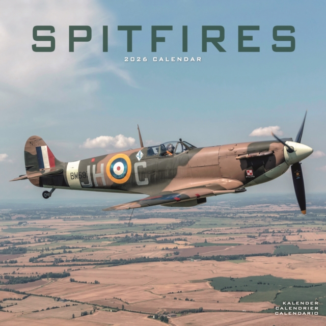 Spitfires Calendar 2026 Square Plane Wall Calendar - 16 Month