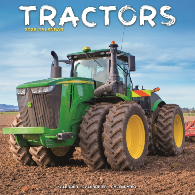 Tractors Calendar 2026  Square Wall Calendar - 16 Month