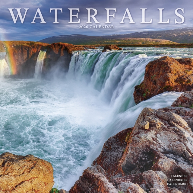 Waterfalls Calendar 2026 Square Scenic Wall Calendar - 16 Month