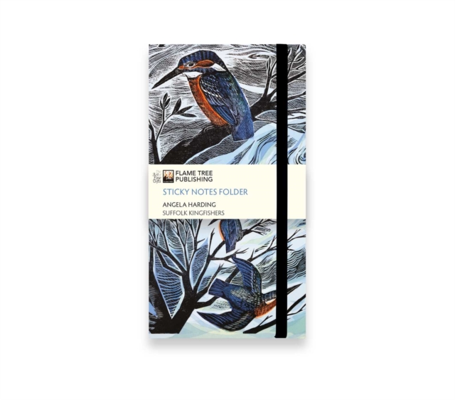 Angela Harding: Suffolk Kingfishers Flame Tree Sticky Notes Folder