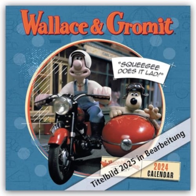 Wallace and Gromit Month to View Square Calendar Official Product 2025