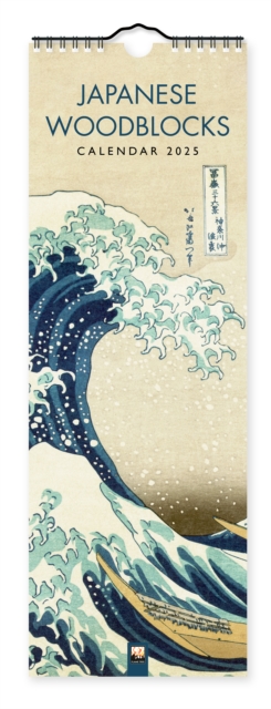 Japanese Woodblocks Slim Calendar 2025 (Art Calendar)