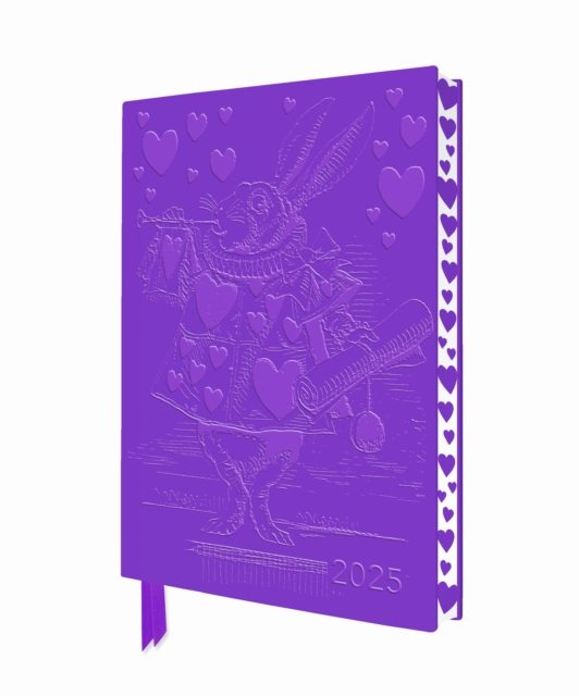 Alice in Wonderland 2025 Artisan Art Vegan Leather Diary Planner - Page to View with Notes