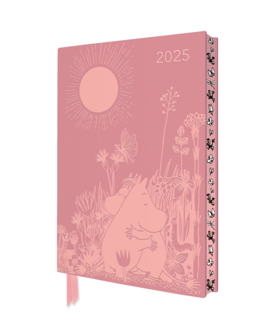 Moomin Love 2025 Artisan Art Vegan Leather Diary Planner - Page to View with Notes