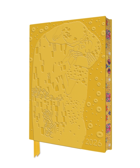 Gustav Klimt: The Kiss 2026 Artisan Art Vegan Leather Diary Planner - Page to View with Notes