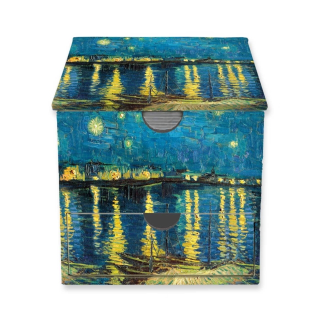 Vincent van Gogh: Starry Night over the Rhone Flame Tree Memo Box with Drawer