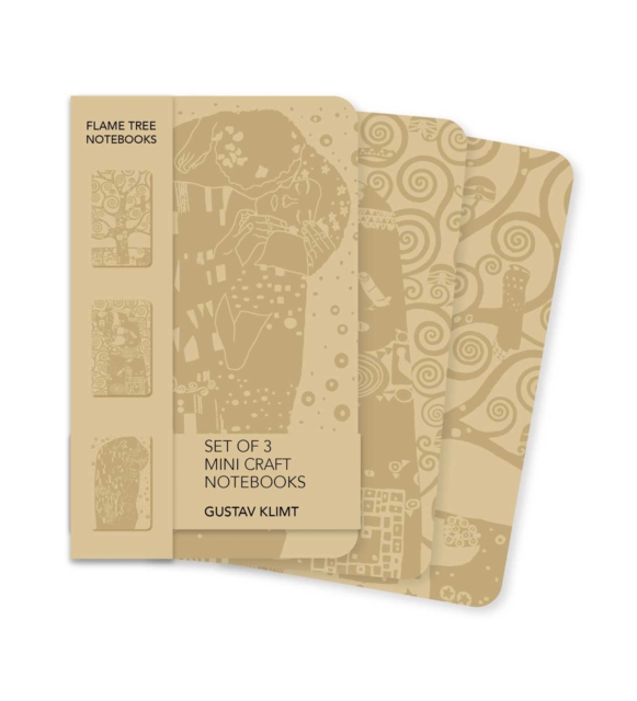 Gustav Klimt Set of 3 Mini Craft Notebooks