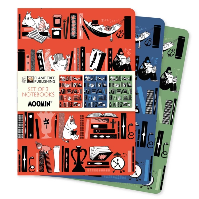 Moomin Bookshelves Set of 3 Standard Notebooks
