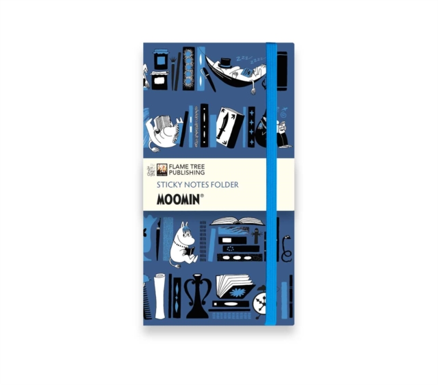 Moomin Bookshelves Blue Flame Tree Sticky Notes Folder