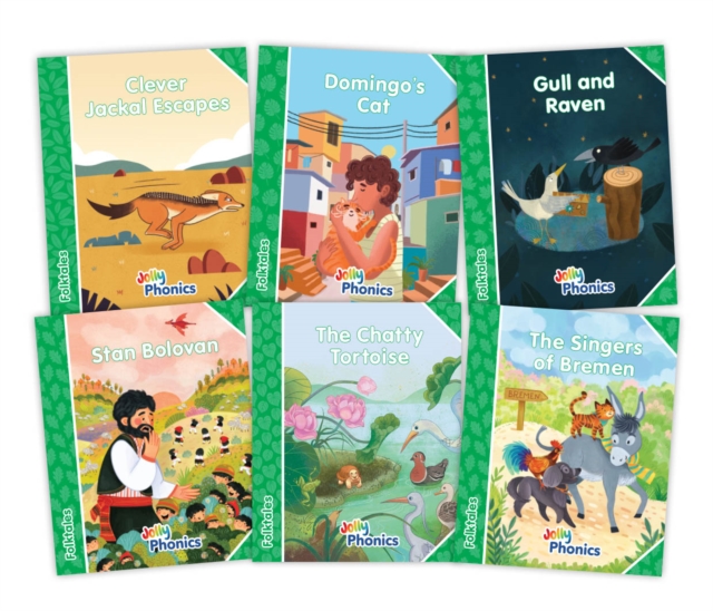 Jolly Phonics Folktales Green Readers (Level 3) Complete Set (1-6)