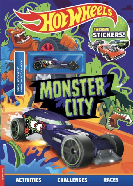 Hot Wheels™: Monster City Sticker Activity Book (Toy Car Included)