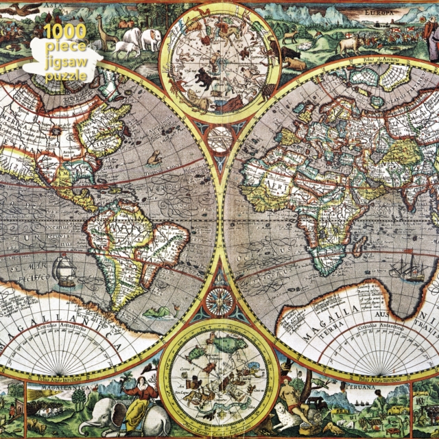 Adult Jigsaw Puzzle Pieter van den Keere: Antique Map of the World