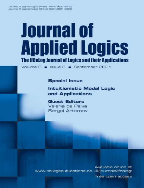Journal of Applied Logics, Volume 8, Number 8, September 2021. Special issue