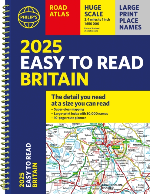 2025 Philip's Easy to Read Road Atlas of Britain