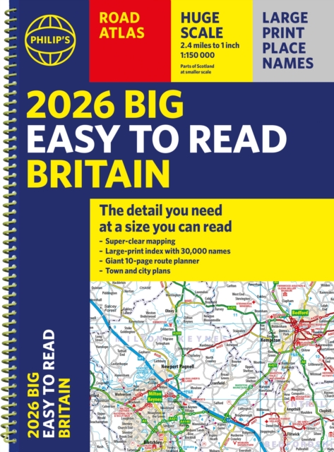 2026 Philip's Big Easy to Read Britain Road Atlas