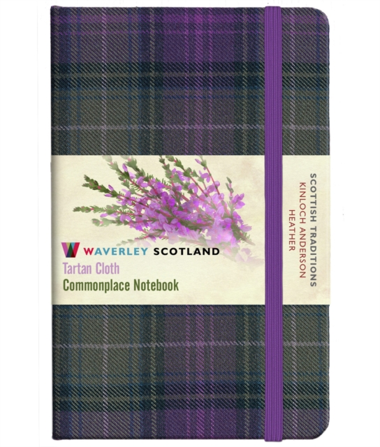 Waverley S.T. (M): Heather Pocket Genuine Tartan Cloth Commonplace Notebook