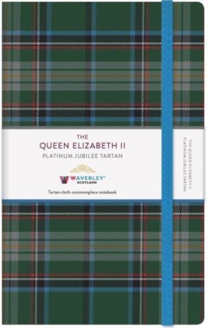 Queen Elizabeth II Platinum Platinum Jubilee Tartan Cloth Large Notebook