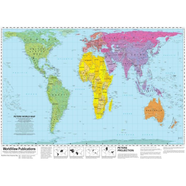 Peters Projection World Map (Flat, rolled)