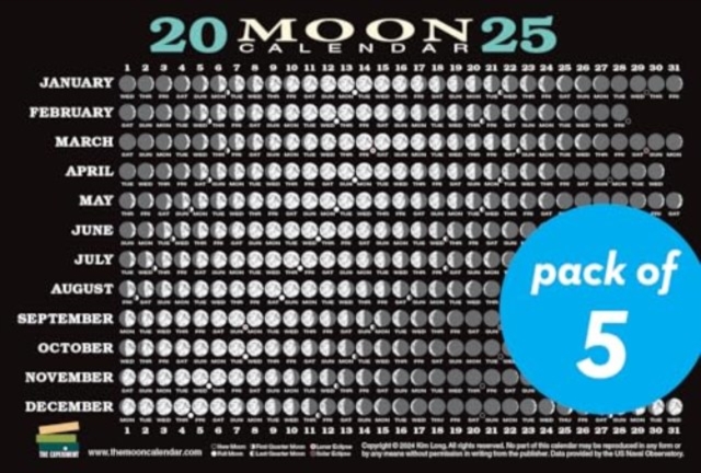 2025 Moon Calendar Card (5 Pack)