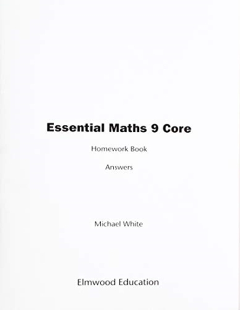 Essential Maths 9 Core Homework Answers