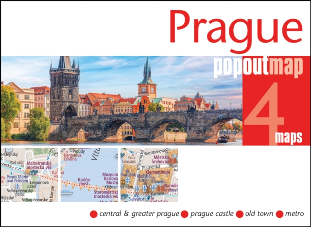Prague PopOut Map - pocket size, pop up map of Prague city centre