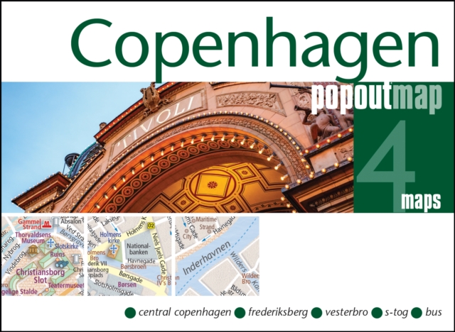 Copenhagen PopOut Map - pocket size, pop up map of Copenhagen city centre