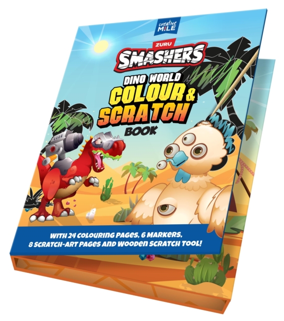 Smashers Dino World Colour and Scratch Book