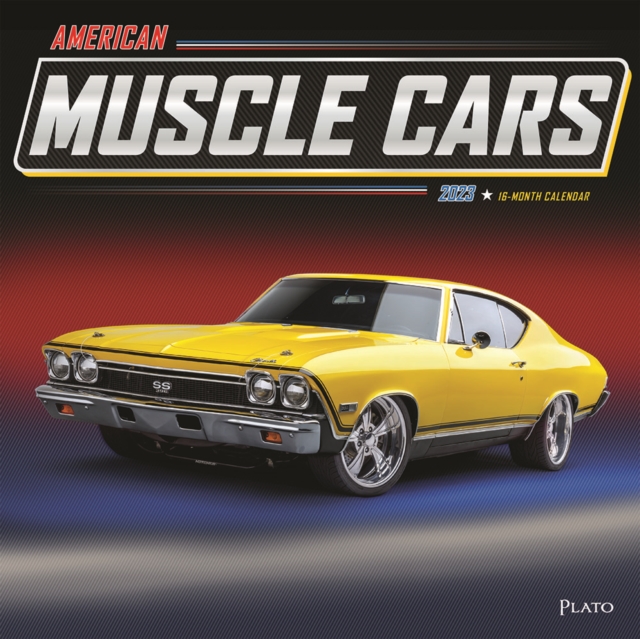 American Muscle Cars 2023 Square Plato Foil Calendar