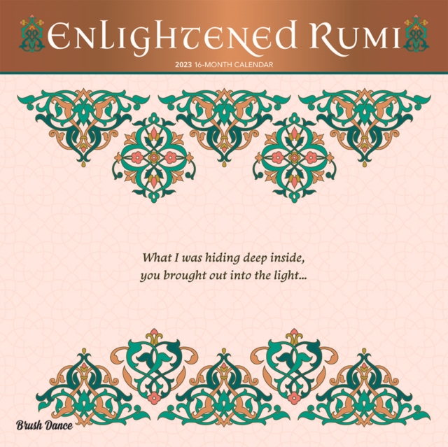 Enlightened Rumi 2023 Square Brush Dance Calendar