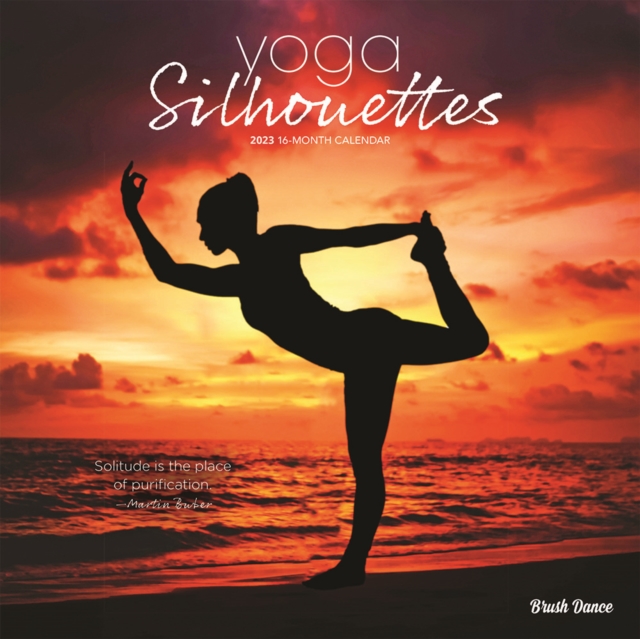 Yoga Silhouettes 2023 Square Brush Dance Calendar