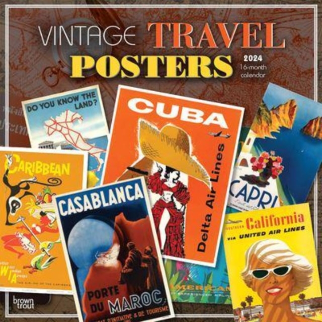 VINTAGE TRAVEL POSTERS 2024 SQUARE