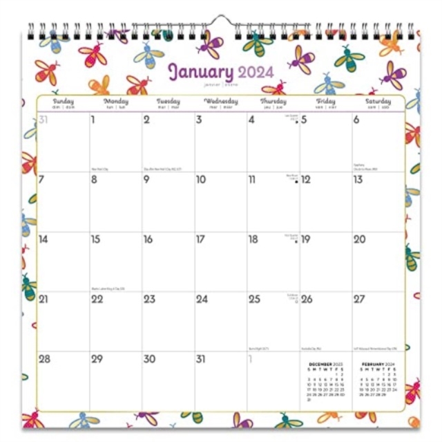 BUSY BEES 2024 SQUARE OFFICE 12X12 STKR