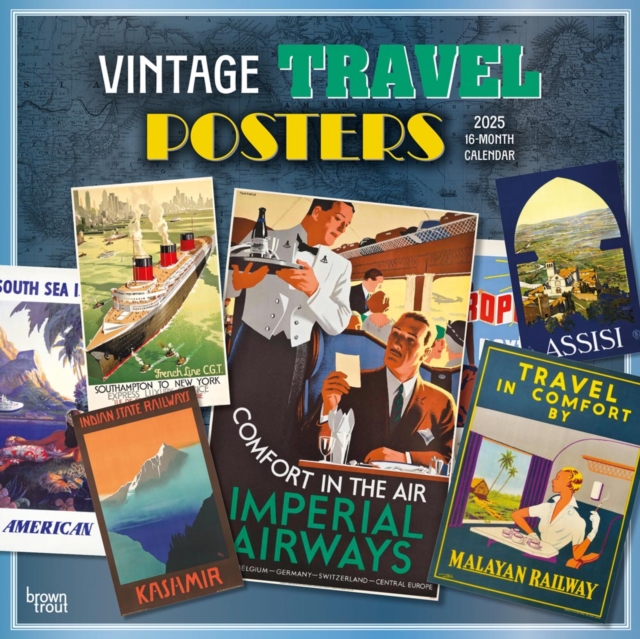 Vintage Travel Posters 2025 Square Wrap